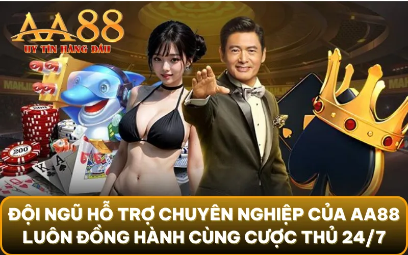 Đội ngũ hỗ trợ chuyên nghiệp của AA88 luôn đồng hành cùng cược thủ 24/7