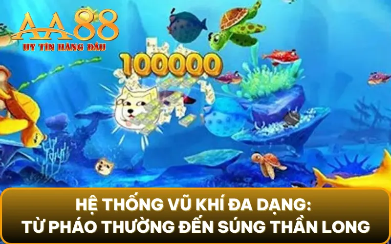 Hệ thống vũ khí đa dạng: Từ pháo thường đến súng thần long